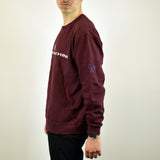 Vintage Sergio Tacchini sweatshirt jumper sweater pullover hoodie in burgundy