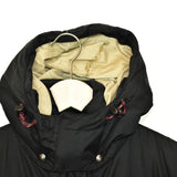 Vintage Napapijri long puffer jacket windbreaker fleece track jacket bomber jacket in black