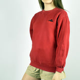 Vintage Adidas sweatshirt hoodie jumper sweater pullover in red
