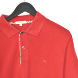 Vintage Burberry polo shirt tee blouse top in red