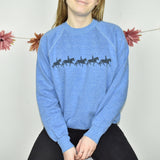 Cute sweatshirt jumper sweater top pullover in blue