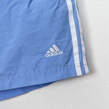 Vintage Adidas shorts trousers joggers bottoms pants in light blue
