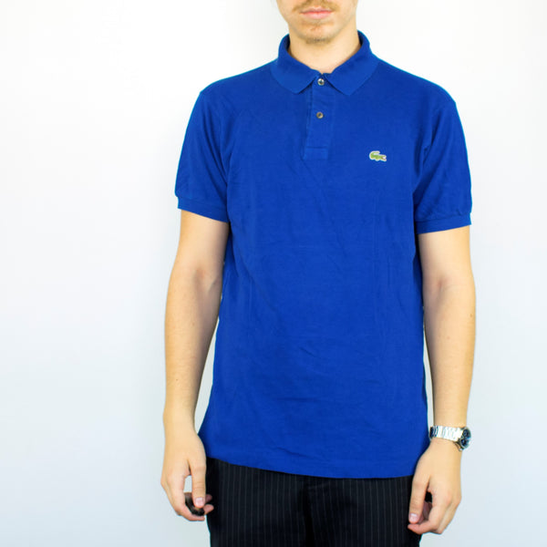 Vintage Lacoste 90s style polo shirt t-shirt pullover in blue