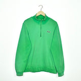 Vintage Lacoste zipneck sweatshirt jumper sweater pullover hoodie in green