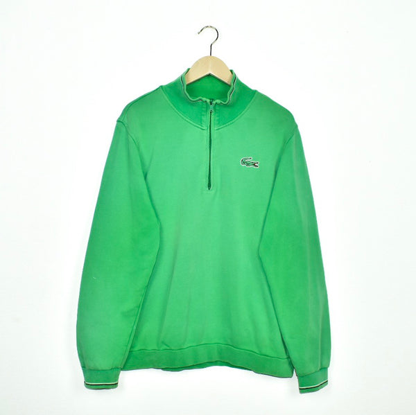 Vintage Lacoste zipneck sweatshirt jumper sweater pullover hoodie in green