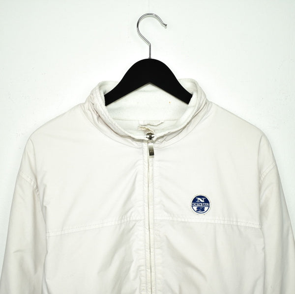 Vintage North Sails track jacket windbreaker trackie sweater jumper sweatshirt pullover long sleeve in white