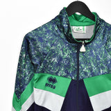 Vintage Errea jacket track windbreaker coat pullover bomber jacket trench coat in blue and green