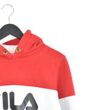 Vintage Fila hoodie long sleeve sweatshirt tracksuit fleece windbreaker jumper in black white and red