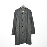 Vintage Aquascutum long coat trench coat pea coat jacket in grey