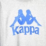 Vintage Kappa long sleeve sweatshirt jumper hoodie t-shirt top blouse tee in grey and blue