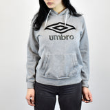 Vintage Umbro hoodie jumper sweatshirt sweater pullover in gray