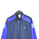 Vintage Adidas windbreaker tracksuit zip up jacket longsleeve tee pullover sweatshirt jumper in light and dark blue