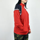 Vintage Nike track jacket fleece jumper in red and blue