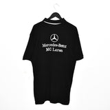 Vintage Mercedes Benz polo shirt short sleeve t-shirt tee blouse top in black