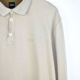 Vintage Hugo Boss formal shirt long sleeve polo shirt t-shirt top in beige