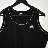 Vintage Adidas sleeveless t-shirt top blouse tee in black and white