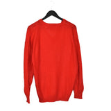 Vintage Lacoste V neck knir sweater thin material longsleeve tee pullover sweatshirt in red