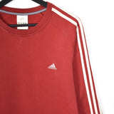 Vintage Adidas sweatshirt longsleeve tee pullover jumper in red and white