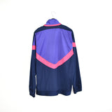 Vintage Sergio Tacchini track fleece longsleeve tee pullover windbreaker sweatshirt in blue, purple, green and pink