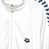 Vintage Arena windbreaker fleece track jacket bomber jacket in purple white and black