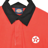 Vintage Dickies polo sweatshirt long sleeve tee pullover in red and black