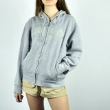 Vintage Fila zip up hoodie jumper sweater pullover in gray