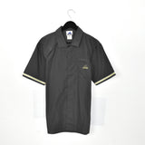 Vintage Adidas polo shirt short sleeve top in dark grey