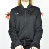 Cute sporty Nike fleece track jacket hoodie jumper sweater top cardigan pullover in black and white