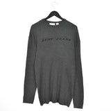 Vintage DKNY Jeans jumper sweatshirt longsleeve tee pullover in dark grey