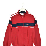 Vintage Adidas tracksuit trackie jacket zip up sweater in red dark blue and white