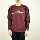 Vintage Sergio Tacchini sweatshirt jumper sweater pullover hoodie in burgundy