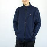 Vintage Champion full zip fleece sweatshirt hoodie jumper sweater pullover in blue