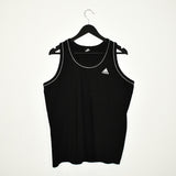 Vintage Adidas sleeveless t-shirt top blouse tee in black and white