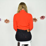 Cute turtleneck crewneck jumper sweater top cardigan pullover in red