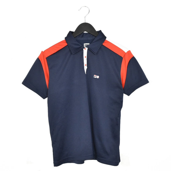 Vintage Fila polo shirt t-shirt tee blouse top in navy and red