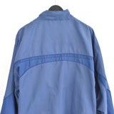 Vintage Adidas windbreaker zip up jacket fleece track jacket bomber jacket jumper in dark blue.