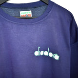 Vintage Diadora sweatshirt pullover jumper hoodie in purple
