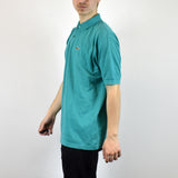 Vintage Lacoste polo shirt t-shirt pullover in cyan