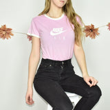 Super cute Nike Air top t-shirt blouse in pink and white