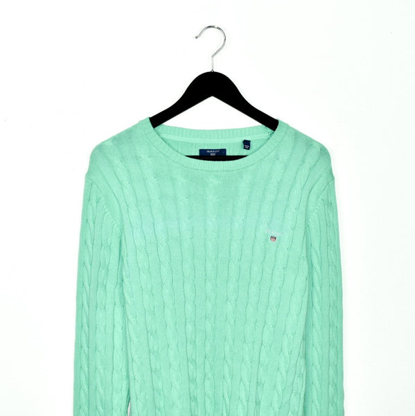 Vintage GANT jumper longsleeve tee pullover sweatshirt in electric green