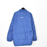 Vintage Nike puffer jacket windbreaker fleece track jacket bomber jacket in blhe