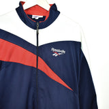 Vintage Reebok tracksuit trackie jacket zip up sweater in white red and dark blue