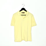 Vintage kapa polo shirt tee blouse top tee in bright yellow