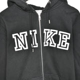Vintage Nike zip up hoodie pullover sweatshirt top jumper in black