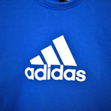 Vintage Adidas sweatshirt pullover jumper hoodie in blue and white