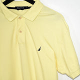 Vintage Nautica polo shirt tee blouse top in yellow