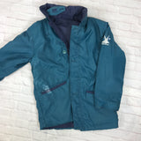 Vintage Helly Hansen reversible jacket windbreaker parka in navy blue and green