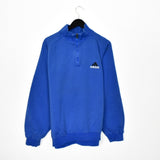 Vintage Adidas quarter zip up jumper hoodie pullover sweatshirt windbreaker track jacket in blue