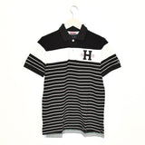 Vintage Tommy Hilfiger thick material t-shirt top blouse tee in black and white