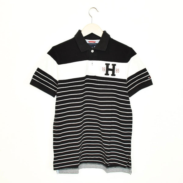 Vintage Tommy Hilfiger thick material t-shirt top blouse tee in black and white